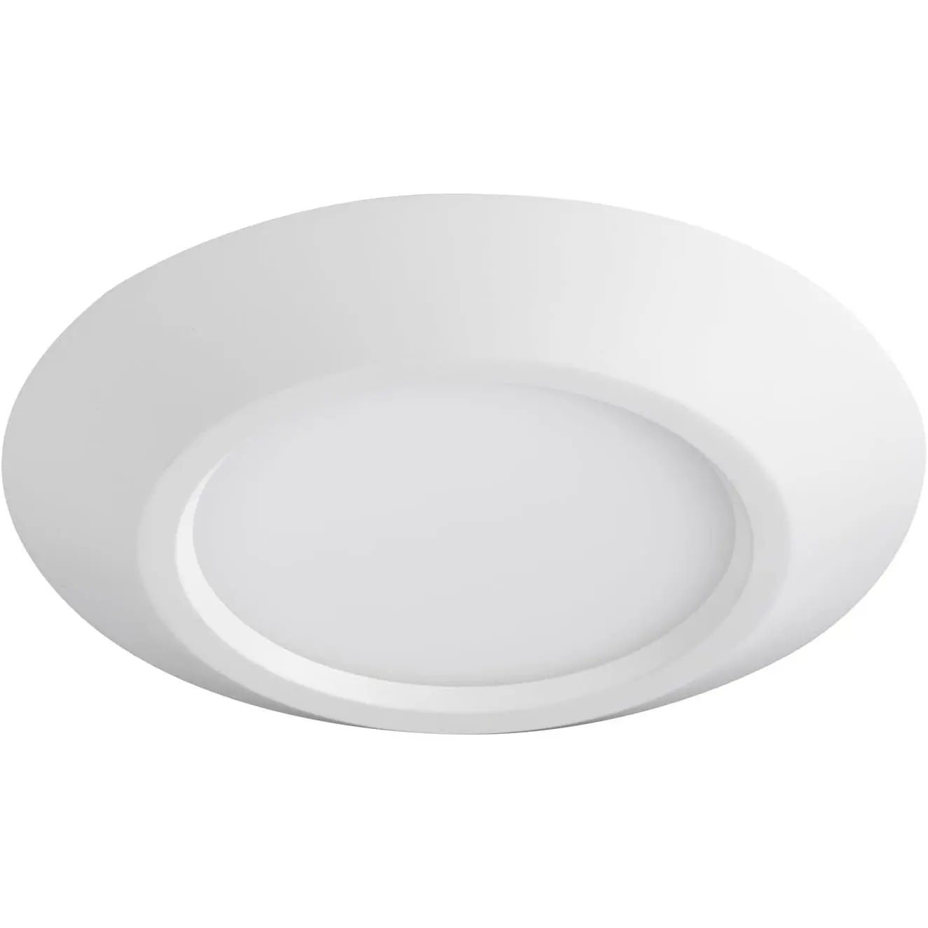 7.5 Inch White Surface Mount Led Downlight, 3000K Warm White Round Edge Lit Downlight for Kitchen Hallway Porch Stairwell, 17W