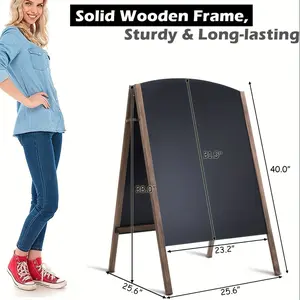 40"  Wood A-Frame Chalkboard Sign Menu Board Sidewalk Wedding Signage
