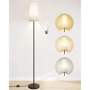 Floor Lamps for Living Room/Bedroom/Office, Standing Lamp with 9W LED Bulb, 3 Color Temperature 61'' Tall Lamp, Suitable for Modern/Boho/Farmhouse and Other Home Decor Styles