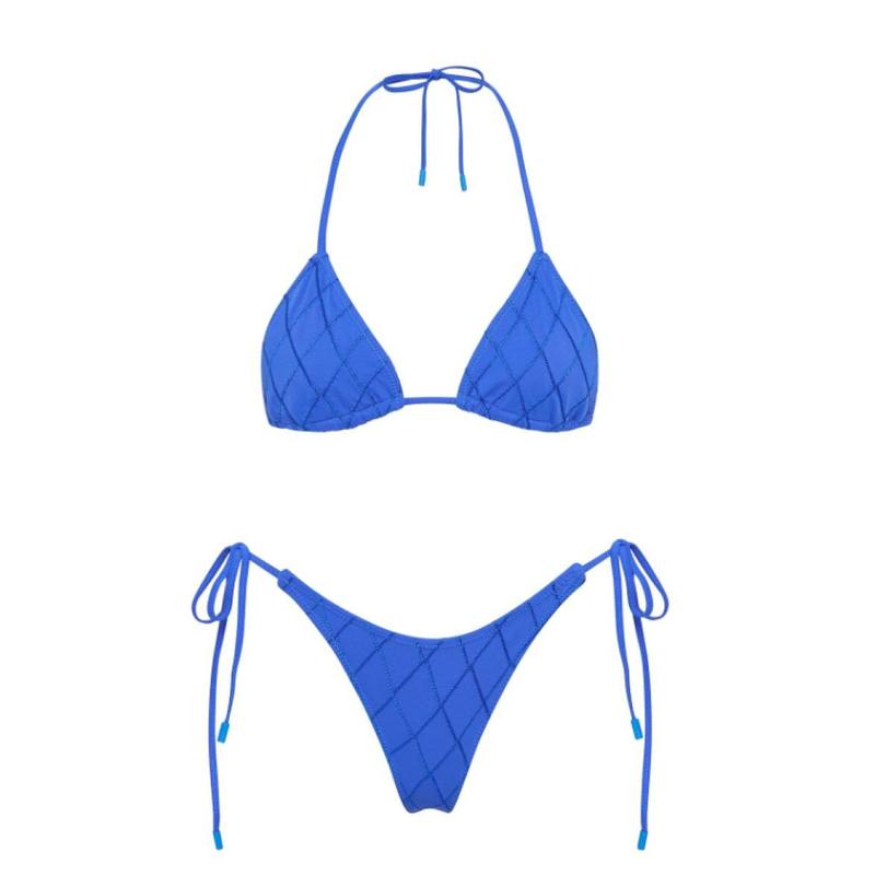 [Made-to-Order] VINCA - BANC BLUE TRIANGLE BIKINI SET, Classic Styles, Never Go Out of Fashion, Casual Cool, For Every Occasion