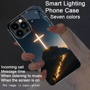 The Radiance of Faith on the Peak 17 Air/17Pro/17promax/16promax/15promax/14promax/13promax/12promax/11promax/XSmax/XR/X/XS/7G  Colorful Intelligent Luminous Voice Controlled Phone Case - Luminous Technology, Elegant Daytime Design, Enhanced Nighttime Vis