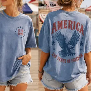 Comfort Colors America Eagle T-Shirt for men and women, 250th Anniversary Tee, Patriotic Western Shirt, 250 Years of Freedom T-Shirt, Fourth of July Shirt
