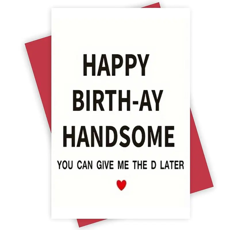 Letter Pattern Happy Birthday Card, 1 Count Funny Friend Birthday Card With Envelope, Creative Birthday Card For Gift Giving