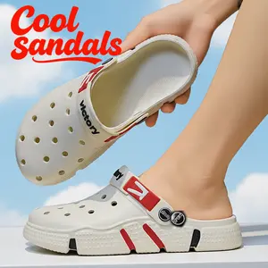 Men's Soft-Soled Wooden Clogs - Breathable & Lightweight for Indoor Outdoor Beach Casual Wear - Walking Shoes - Flipflop Slide Slipper