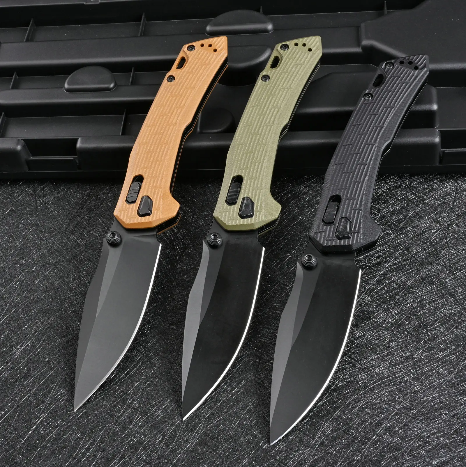 CPM-M4 Steel Utility Folding Knife with G10 Handle, 9.8cm Titanium Blade, 176g Lightweight Pocket Tool for Hiking Camping, Outdoor Sports Gear, Survival Equipment, Tools And Gadgets