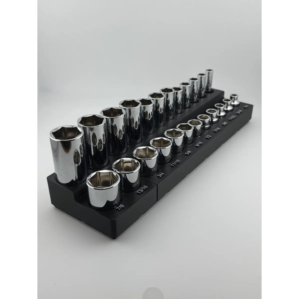 Harbor Freight Icon 3/8&Quot; Sae Socket Bin (Deep & Shallow) – 2-Piece Interlocking Gridfinity Organizer