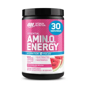 Optimum Nutrition Amino Energy + Hydration Powder – Watermelon Splash, 30 Servings, Electrolytes & Amino Acid Supplement