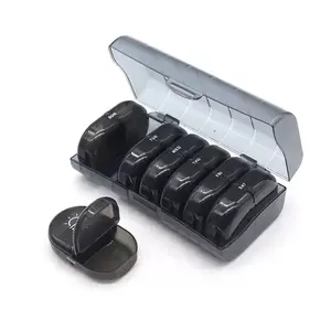 7 Packs Extra Large Pill Organizer, Portable Pill Box 7 Day for Pocket, Purse, Weekly Pill Case with Dual-Protection Design, Pill Container for Medication, Vitamin, Fish Oil, Supplement