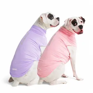 Spark Paws Sunblock Dog T-Shirt - Quick Dry Soft Stretchy, Lightweight Breathable for Dogs with Sensitive Skin (Set of 2)