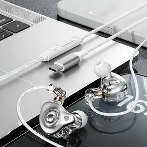 USB C Headphones Wired for  17e 17 16 15 Pro Max Plus 16e Air  Buds S26 S25 Ultra in-Ear Earbuds with Microphone - Noise Cancelling Type C Wired Earphones Over-Ear Corded Android