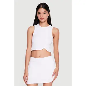 Compression Rib Cropped Tank Top