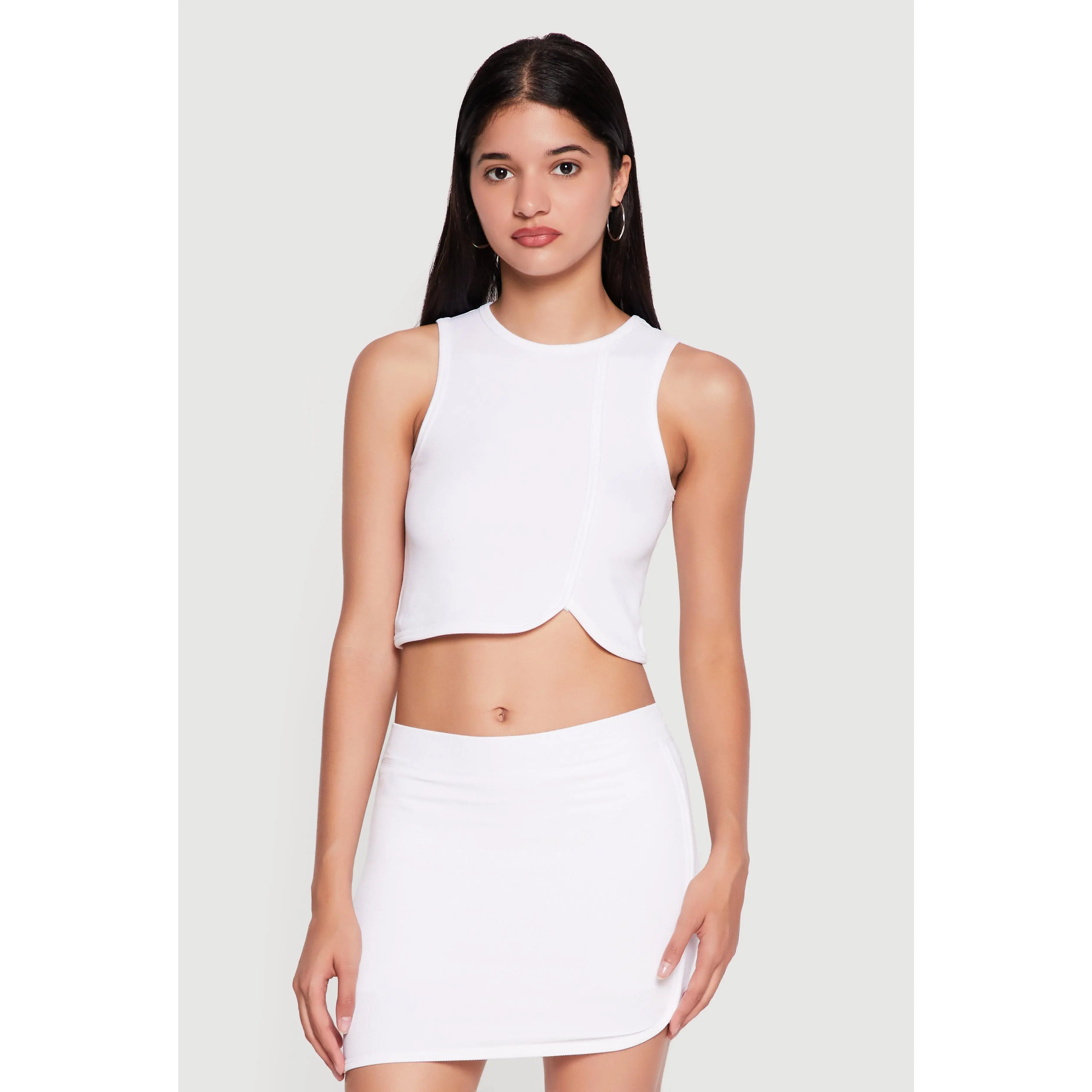Compression Rib Cropped Tank Top