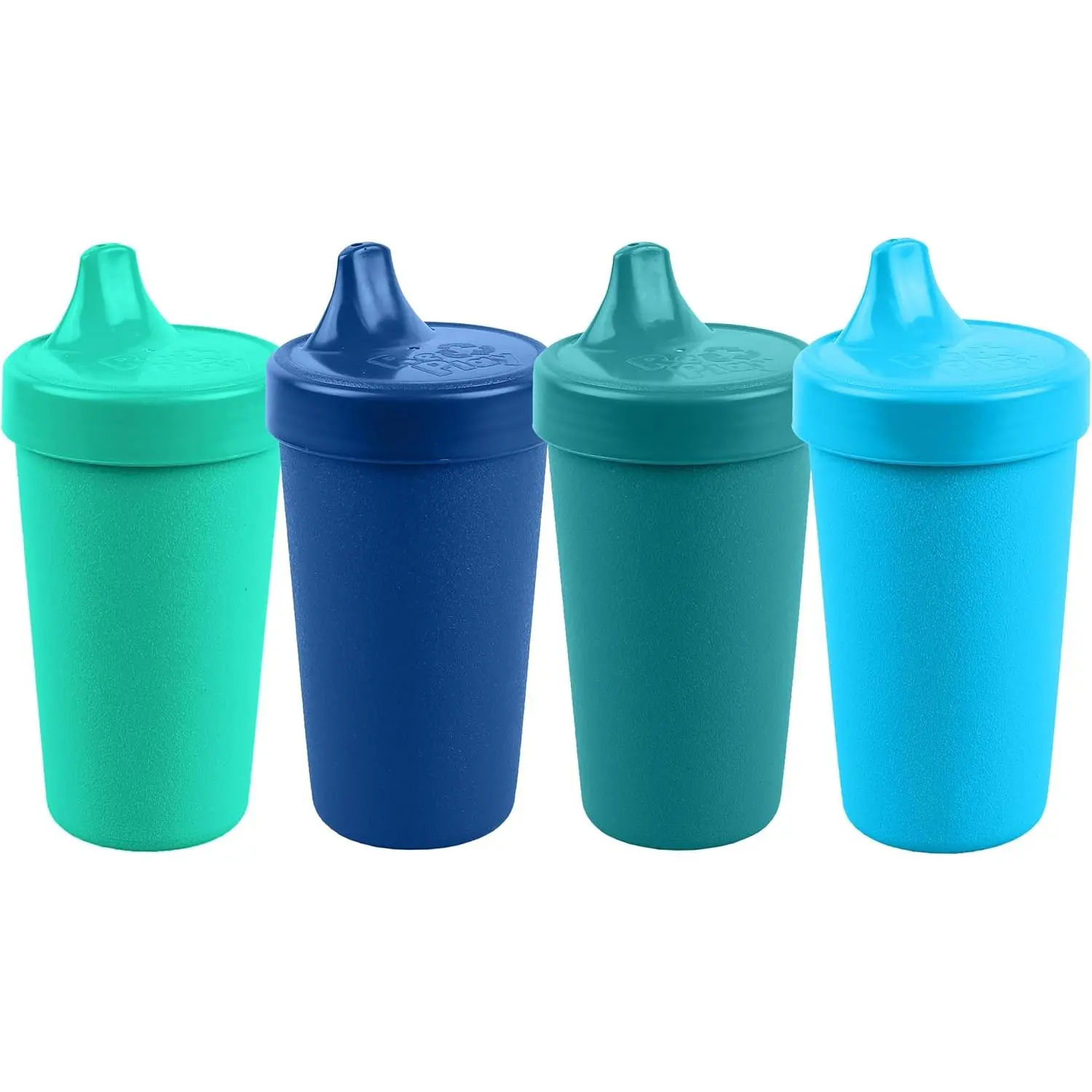 Spill-Proof Toddler Sippy Cups - 4-Piece Reusable 10 Oz Set, Dishwasher & Microwave Safe, Made in USA, True Blue, Sea Glass, Easter, Preschool, Meadow Baby Drinkware
