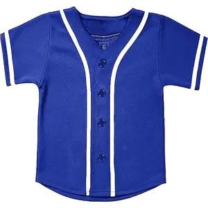 Kids Baseball Jersey Button Down Hip Hop T Shirts Personalized Softball Jersey for Boys Girls,