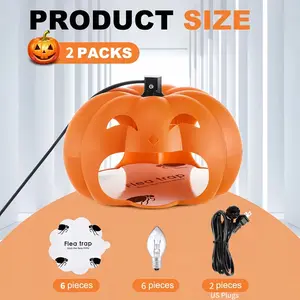 2026 New Model (2-Pack) Electric Flea Traps for Pets — Home Flea Control Device; a Non-Toxic Plastic Flea Killer featuring an Integrated Pest Catcher. Designed to Capture Fleas and Insects; Suitable for Kitchens, Living Rooms, Balconies, and Bedrooms.