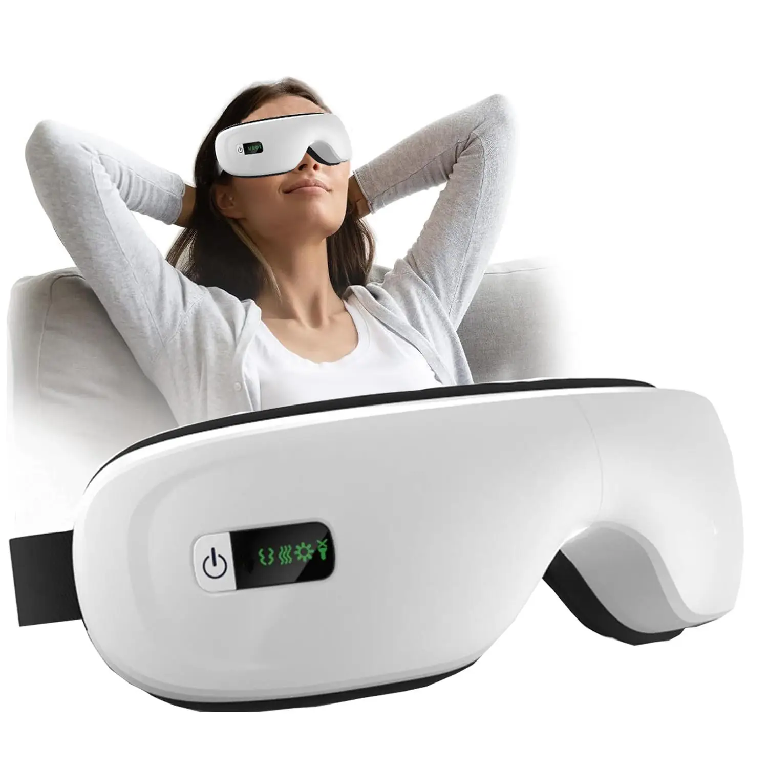 Eye Massager with Heating, Bluetooth Music for Eye Relaxation, Rechargeable Eye Care Massager for Women and Men