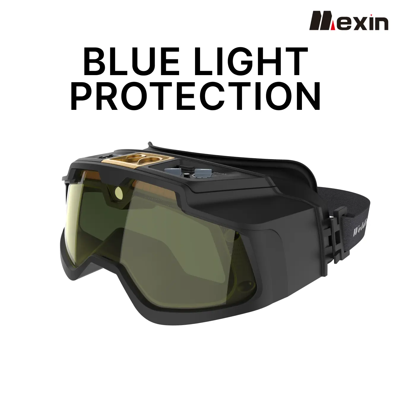 LY110R-Mexin Auto-Darkening Welding Goggles, 140 × 40Mm 368g, 4 Arc Sensors, Liquid Crystal Automatic Dimming, True Color Vision Filter, 100% Blocking UVA/UVB/IR, Replaceable Batteries, CE Certified for MIG & TIG Welding Strong Light Applications, Cells,,