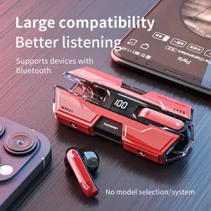 GM20 Earphone Hifi Stereo Noise Reduction Earbuds Low Latency In-ear Design LED Digital Display Gaming Earphone Audio Headphones Headset