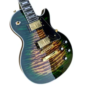 New Chibson LP custom green Tigerburst Electric guitar