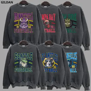 Gildan Dark Heather Retro Football Pullover, Vintage All Team Football Crewneck for Men and Women, Classic American Football Fan Sweatshirt, Cozy Unisex Sport Apparel