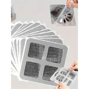 home essentials Shower & Bathtub Hair Catcher , Drain Filter Stickers, Disposable Drain Covers, Suitable For Shower, Sink, And Laundry Room, Easy To Stick, Hair Stopper Drain Cover, Bathroom Hair Catcher Plug, Drain Cover, Kitchen Sink Filter