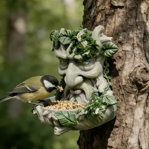 Creative Tree Shape Bird Feeder Outdoor Gutter Hanging Bird Food Bowl Garden Courtyard Decoration Ornament Bird Feeding Tool