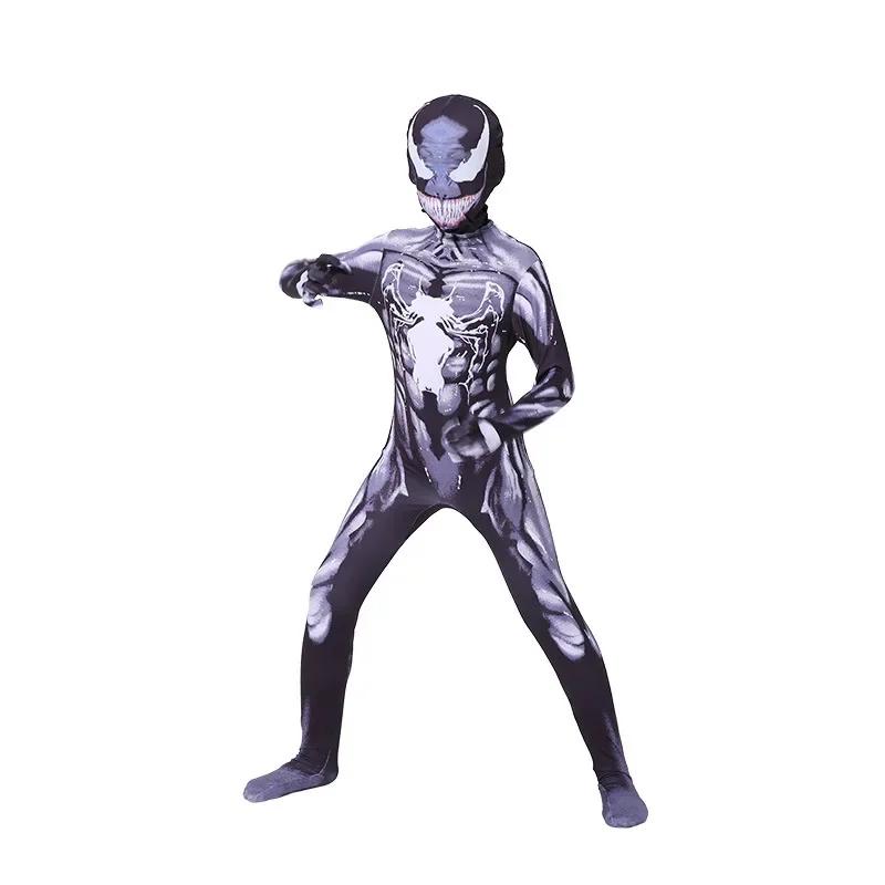 Kids Superhero Spider Cosplay Costume Iron Panther Zentai Jumpsuit Bodysuit Halloween Party Costumes for Boys Girls