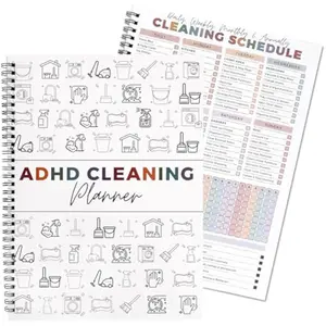 2026 version  ADHD Cleaning Planner - Cleaning Schedule and Checklist Organizer for Adults and Teens - Daily, Weekly & Monthly Household Cleaning Checklist for ADHD Minds - Stress-Free Housework