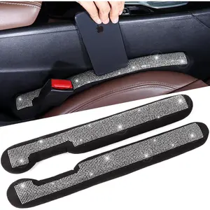 Bling  Seat Gap Filler 2 Pack- Rhinestone  Bling  Accessories for Women, Gap Stopper Universal fit for , SUVs, Cute  Interior Accessories, ()