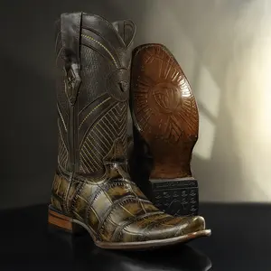 Men's American Alligator Tribute Cutter Square Toe Boot