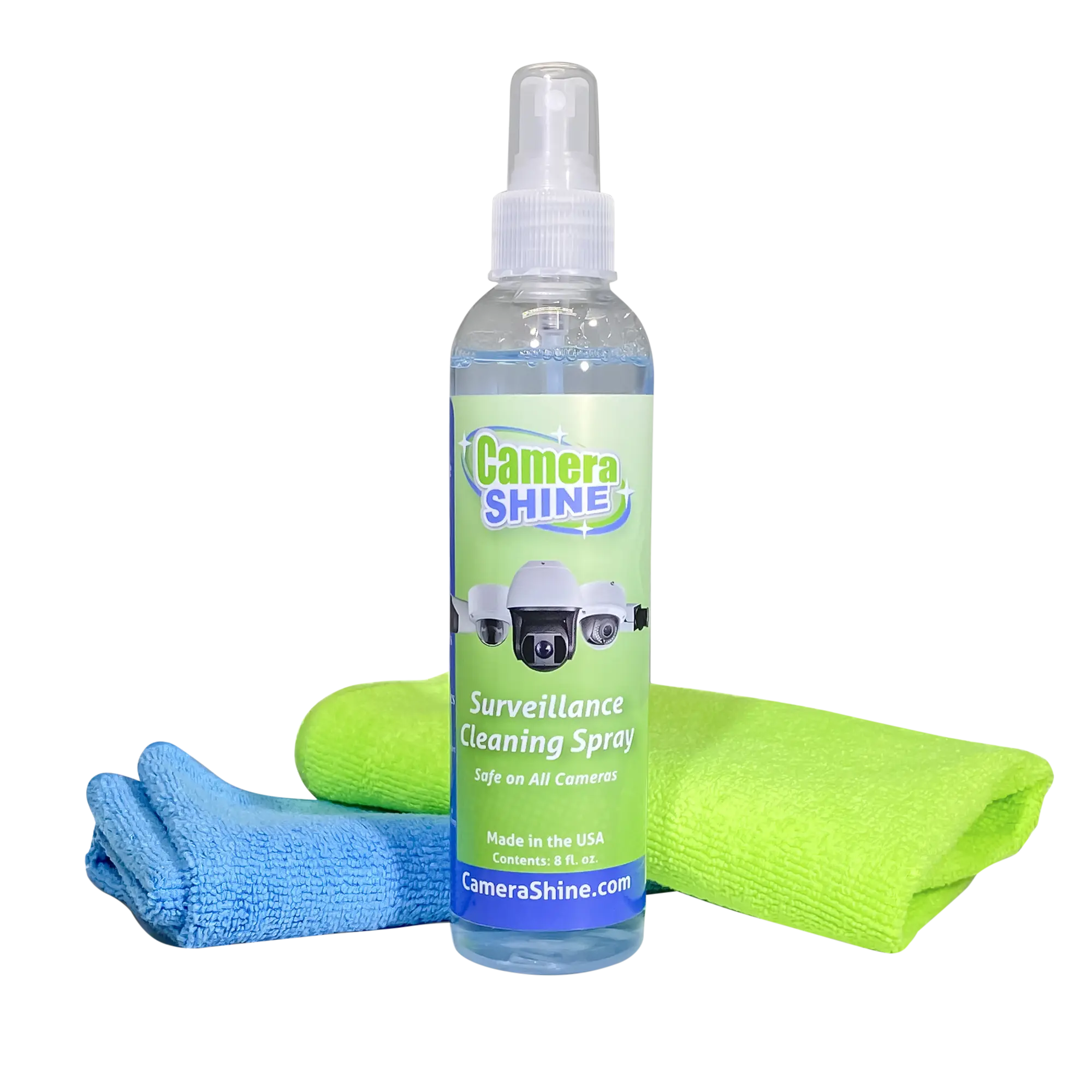 CameraShine - Security Camera Cleaning Spray and Towels