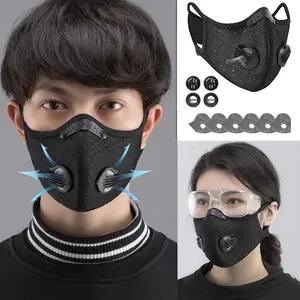 2 Pack Reusable Half Face Cover with Filters, Breathable Outdoor Sports Face Mask for Cycling, Running,Outdoor Sports,summervibes summerwins