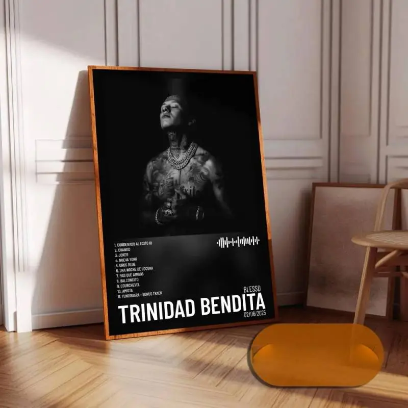 Blessd Poster Music Album Modern Art 2D Poster, Suitable For Bedroom Living Room Decor. Vibrant Colors, Clear Images Ideal For Home Office Decor.