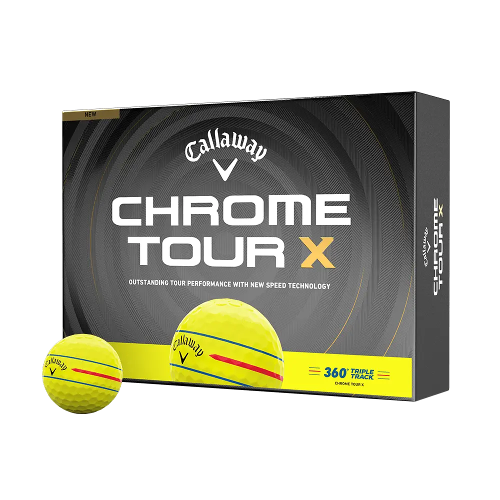 Callaway Golf Chrome Tour X 360 Triple Track Yellow Golf Balls Callaway Golf Chrome Tour X 360 Triple Track Yellow Golf Balls