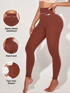 Women's Tummy Control Shaping Leggings, Seamless 7/8 Ankle Length Opaque Tights, Ideal for Workouts & Fashion, Seamless Fitness Leggings, Seamless Gym Leggings