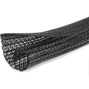 10Ft - 1/4 Inch Cord Protector Cable Sleeve Split Wire Loom Tubing for Power Cord Audio USB Cable, Cord Sleeve Cable Management for TV Computer, Cord Protectors from Pets Chewing, Black Moxita