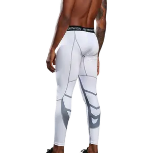 Men's High-Stretch, Breathable, Quick-Dry Athletic Leggings - Printed Gymclothing, Athletic Tracksuit Bottoms, Ideal for Gym, Running