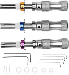 3PCS Tubular 7 Pins Tool Accessories Stainless Adjustable Tool 7mm 7.5mm 7.8mm