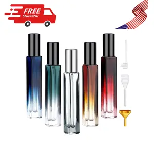 Glass Perfume Bottle Set, 5 Pack of 10ML Portable Perfume Travel Refillable