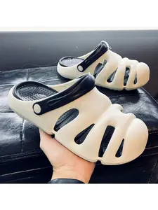 Breathable Hollow Out Sandals Summer Non-Slip Footwear Outdoor Trendy Two-Wear Slippers
