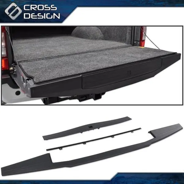 CROSSDESIGN Complete Tailgate Cap Molding Kit - Durable High-Quality Auto Body Frame Replacement Part, Direct Pricing by the Factory, Limited Lifetime Guarantee, Fits 2017-20 Ford Super Duty F250 F350 F450