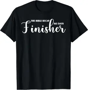 The Bible Recap Finisher 365 Days Summer Casual Shortsleeve Cotton T-Shirt
