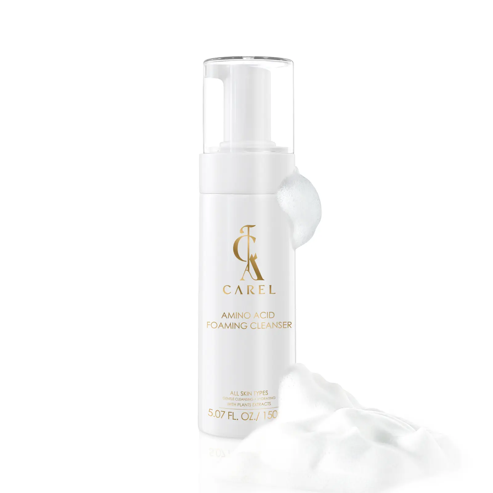 Amino Acid Foaming Face Cleanser - Gentle, Hydrating, Fragrance-Free Lightweight Daily Facial Wash for Adults' Sensitive, Acne-Prone & All Skin Types with Facial Cleansing for Soft Skin