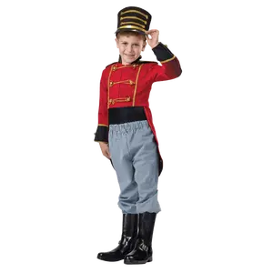 Nutcracker Costume Dress For Kids - Red Tailcoat, Striped Pants, Cummerbund Belt & Hat - Perfect for Halloween, Role Play , Pretend Play Fun, Theme Party & Cosplay Costume Party