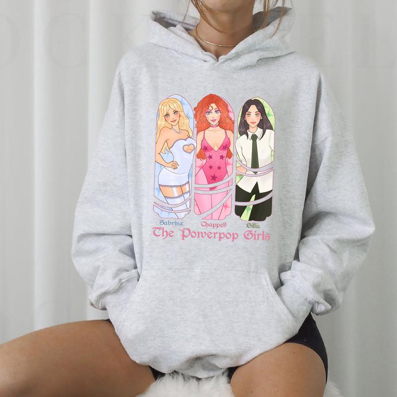 Cute The Powerpop Girls Shirt, Billie&Sabrina&Chappell Shirt, Pop Music T-Shirt, Sweatshirt, Hoodie