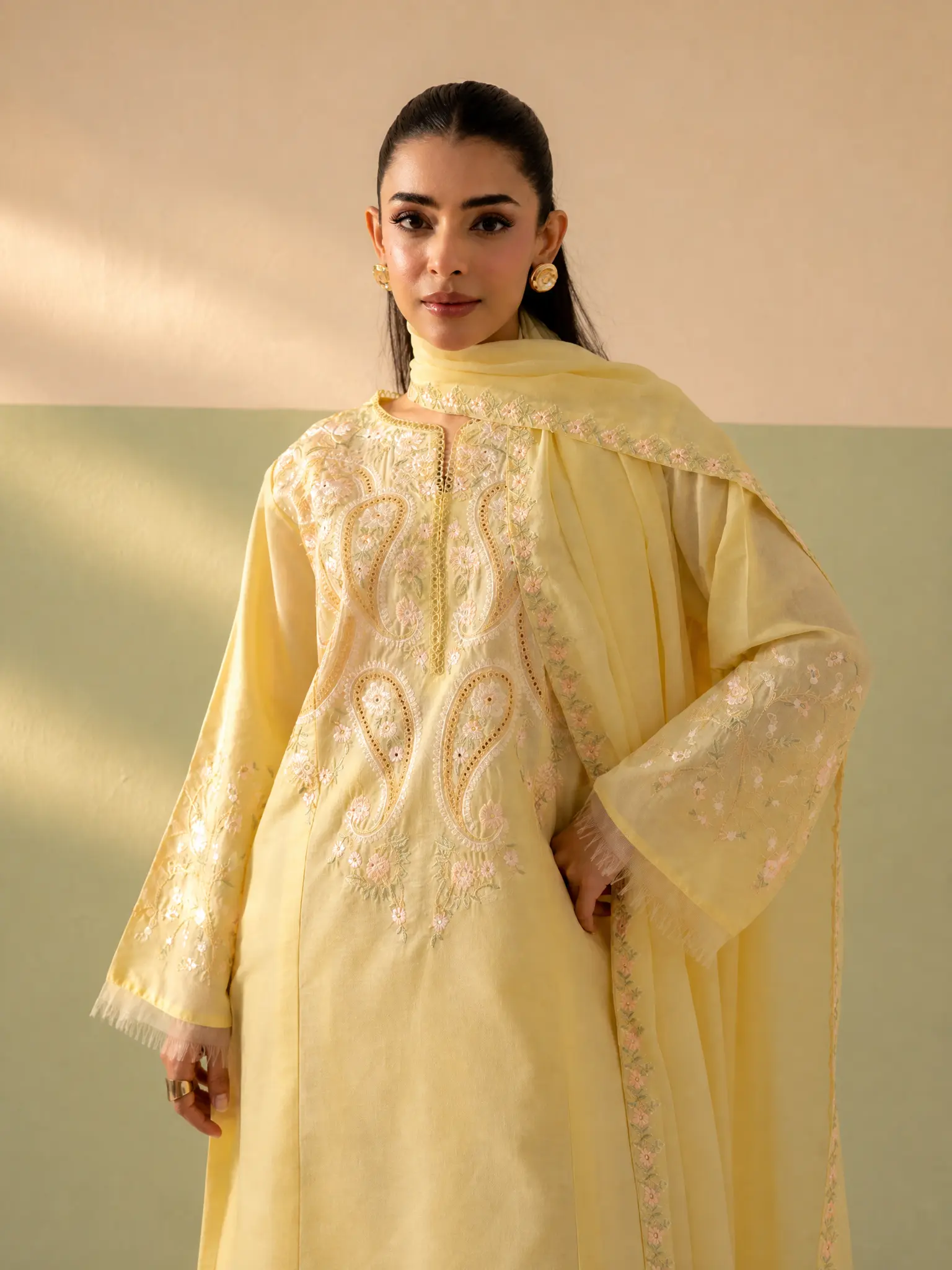 Faseel | 3 PC Embroidered Suit