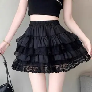 Womens Gothic Lace Petticoat/Skirt