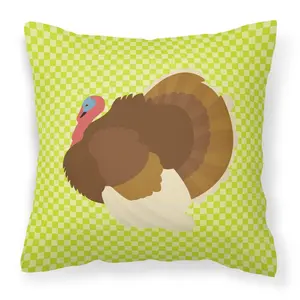 French Turkey Dindon Green Fabric Decorative Pillow BB7816PW1818