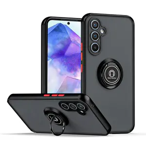 For Samsung Galaxy Shockproof Armor Matte Case For Samsung Galaxy A55 A54 A35 A15 A34 A25 A14 A53 A33 A52S S23 S22 S24 Ultra Plus Ring Magnet Cover