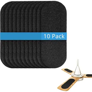 Ceiling Fan Filters, 10 Pack Ceiling Fan Filters for Blades, Activated Coconut Shell Carbon Air Purifier Pads, Easy-Stick Universal Fit Trap Dust, Odors, Pet Dander & Allergens, Unscented for Home Living Room